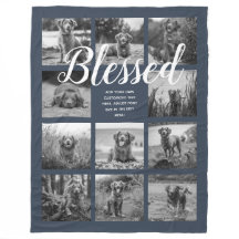 Personalisiert 11 Fotomaterial BLESSED Dark Blue