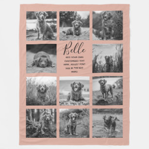 Personalisiert 11 Fotomaterial Dusty Pink Fleecedecke