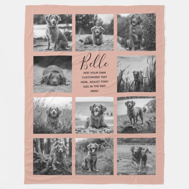 Personalisiert 11 Fotomaterial Dusty Pink Fleecedecke (Vorderseite)