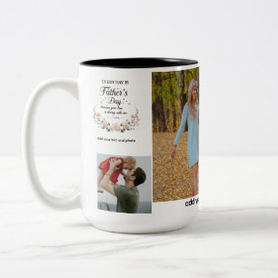 Personalisiert 15 oz Zwei-Tonen-Tasse für Vater Zweifarbige Tasse