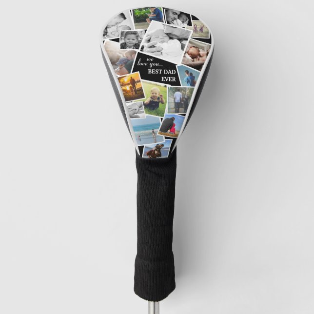 Personalisiert 16 Vater FotoCollage Golf Headcover (Vorderseite)