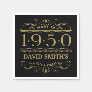 Personalisiert 1950 70. Geburtstag Serviette