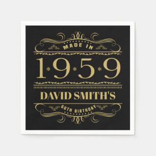 Personalisiert 1959, 60. Geburtstag Serviette