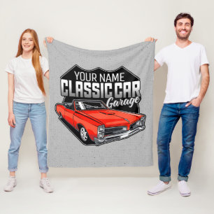 Personalisiert 1966 Konvertible Classic Car Garage Fleecedecke