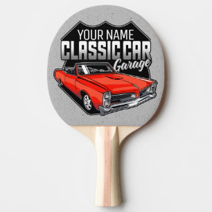 Personalisiert 1966 Konvertible Classic Car Garage Tischtennis Schläger