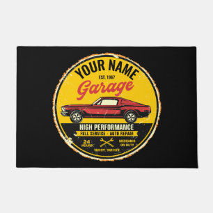 Personalisiert 1967 Fastback Red Classic Car Garag Fußmatte