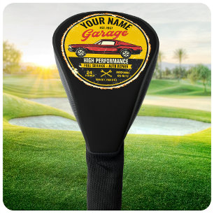 Personalisiert 1967 Fastback Red Classic Car Garag Golf Headcover