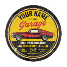 Personalisiert 1967 Fastback Red Classic Car Garag