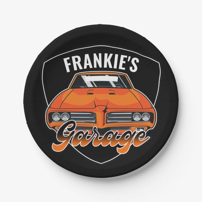 Personalisiert 1969 Ram Air 400 Muscle Car Garage Pappteller (Vorderseite)