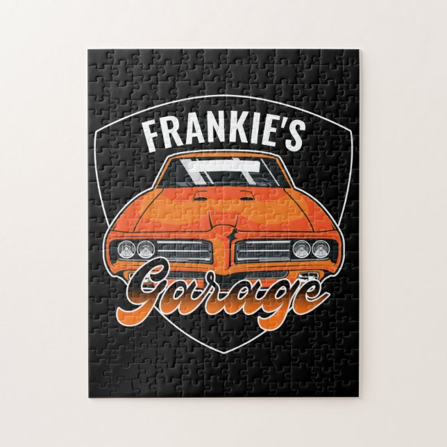 Personalisiert 1969 Ram Air 400 Muscle Car Garage Puzzle (Vertikal)