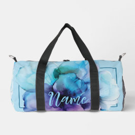 Personalisiert 19" Duffle Bag - Aquarellfarben-Blu