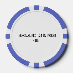 Personalisiert 1,24 in Blau Pokerchips