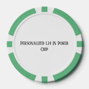 Personalisiert 1,24 in Grün Pokerchips