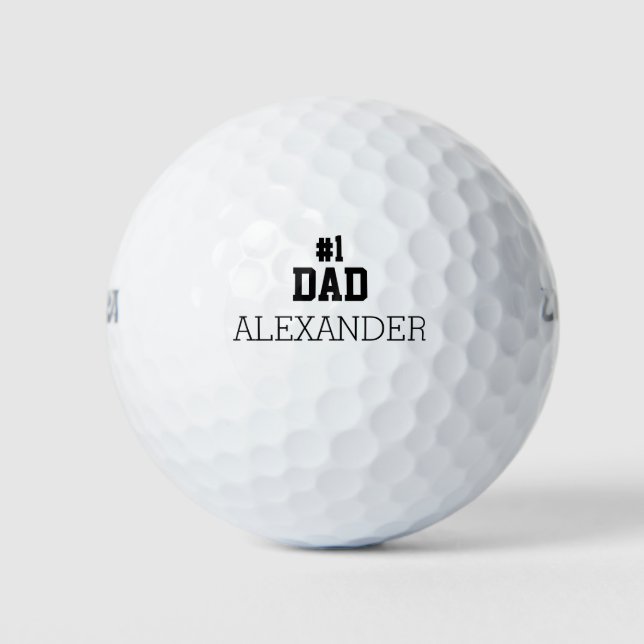 Personalisiert #1 Vater Golf Balls Golfball (Vorderseite)