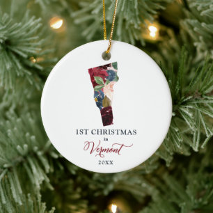 Personalisiert 1. Weihnachten in Vermont Neue Zuha Keramik Ornament