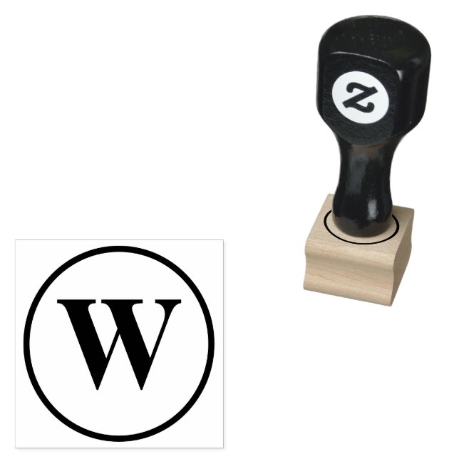 Personalisiert 1 Zoll x 1 Zoll große Monogramm Hol Gummistempel (Stempel)