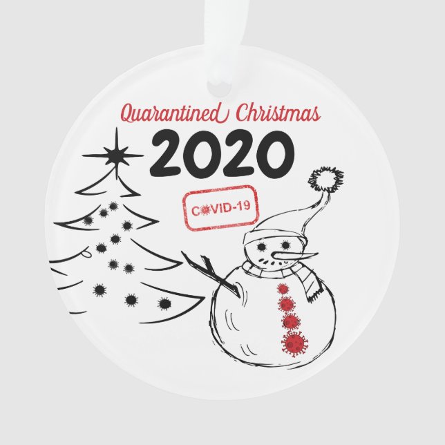 Personalisiert 2020 Weihnachtsbaum Ornament (Vorderseite)
