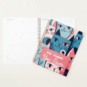 Personalisiert 2023 Cat Mama Planner Planer