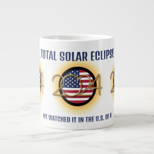 Personalisiert 2024 INSGESAMT SOLAR ECLIPSE USA Jumbo-Tasse