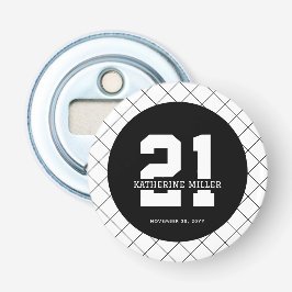 Personalisiert 21. Geburtstag Modern und elegant Flaschenöffner