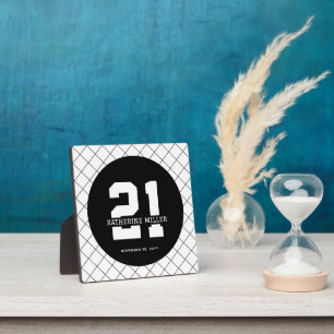 Personalisiert 21. Geburtstag Modern und elegant Fotoplatte