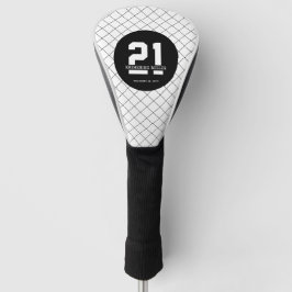 Personalisiert 21. Geburtstag Modern und elegant Golf Headcover
