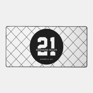 Personalisiert 21. Geburtstag Modern und elegant Schreibtischunterlage