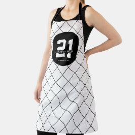 Personalisiert 21. Geburtstag Modern und elegant Schürze
