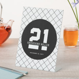Personalisiert 21. Geburtstag Modern und elegant Sockelschild