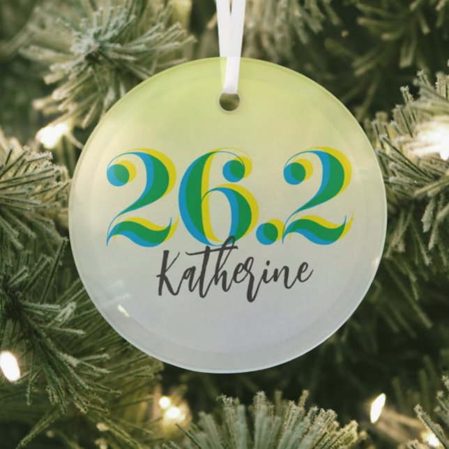 Personalisiert 26.2 Marathon-Laufen Ornament Aus Glas (Von Creator hochgeladen)
