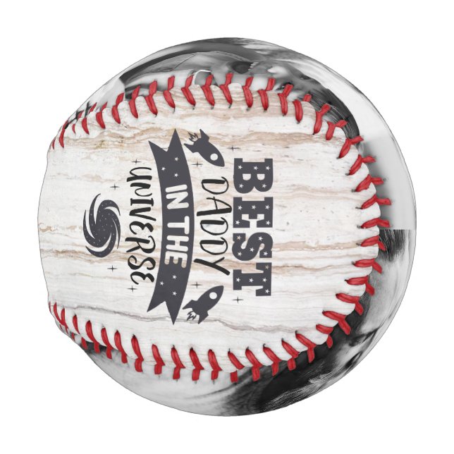 Personalisiert 2 Foto Bester Daddy im Universum Baseball (Vorne Rechts)