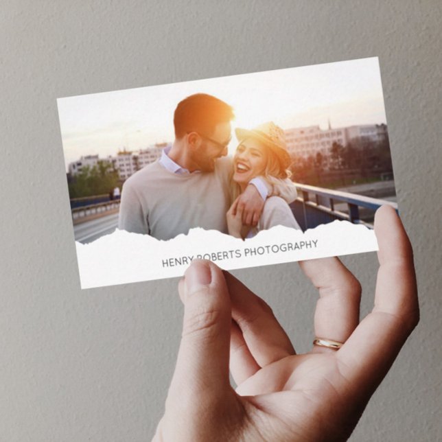 Personalisiert 2 Foto Eleganter Fotograf Visitenkarte (Von Creator hochgeladen)