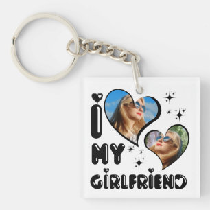Personalisiert 2 Foto I Liebe Meine Freundin Schlüsselanhänger