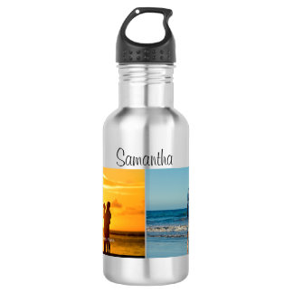 Personalisiert 2 Foto Wasserflasche