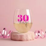 Personalisiert 30. Geburtstag<br><div class="desc">Celebrate in Style mit einem Personalisierten 30. Geburtstag Stemless Wein Glas Machen Sie einen Toast zu drei Jahrzehnten des Lebens mit unserem exquisiten Personalisierten 30. Geburtstag Stemless Wein Glas. Dieses elegante,  stemose Design ist nicht nur ein Glas,  sondern auch ein Sake,  perfekt zum Gedenken an diesen Meilenstein Geburtstag.</div>