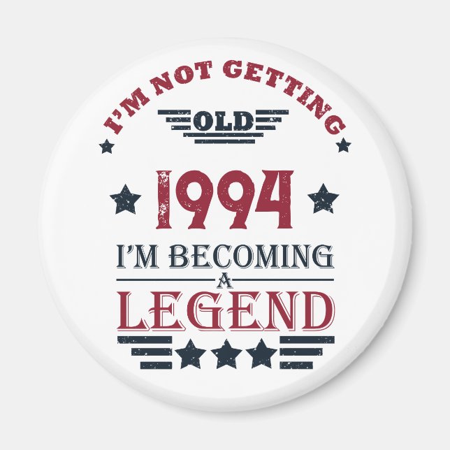 Personalisiert 30 Vintag 30. Geburtstag Party Magnet (Vorne)