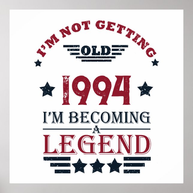 Personalisiert 30 Vintag 30. Geburtstag Party Poster (Vorne)