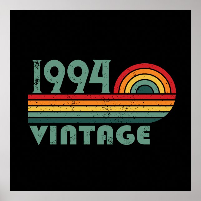 Personalisiert 30 Vintag 30. Geburtstag Party Poster (Vorne)