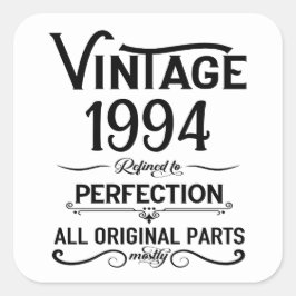 Personalisiert 30 Vintag 30. Geburtstag Party Quadratischer Aufkleber