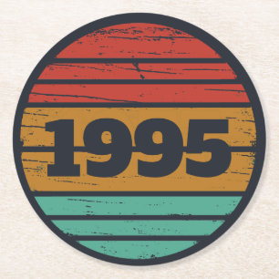 Personalisiert 30 Vintag 30. Geburtstag Party Runder Pappuntersetzer