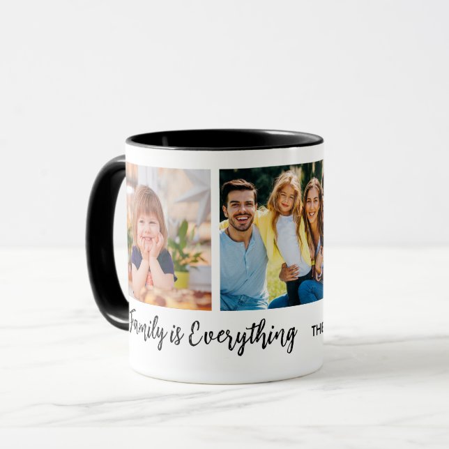 Personalisiert 3 Angebot für FotoCollage Familienn Tasse (Vorderseite Links)