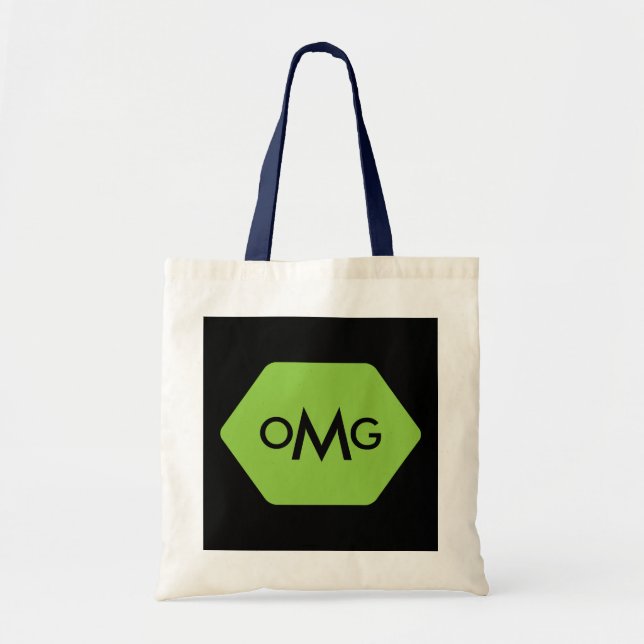 Personalisiert 3 Buchstaben, blaue blaue Tasche (Vorne)