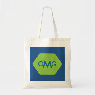 Personalisiert 3 Buchstaben, blaue blaue Tasche