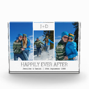 Personalisiert 3 Foto Collage Mit Monogramm Hochze