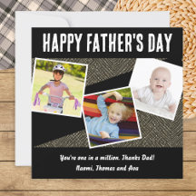 Personalisiert 3 Foto Collage Stilvoller Vater-Tag