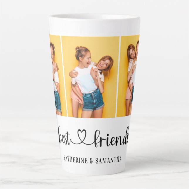 Personalisiert 3 FotoCollage Beste Freunde für imm Milchtasse (Vorderseite)