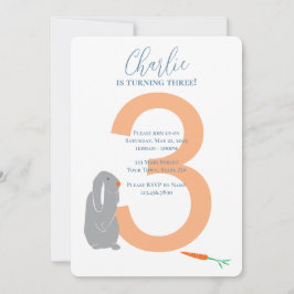 Personalisiert 3. Geburtstag Moderne Sonnige Einla Einladung