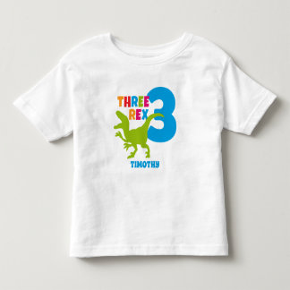 Personalisiert 3 Rex Kleinkind T-shirt