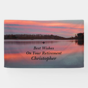 Personalisiert 3 Zeilen Text Fisherman Retirement Banner