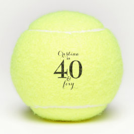 Personalisiert 40 & Foxy Tennisbälle